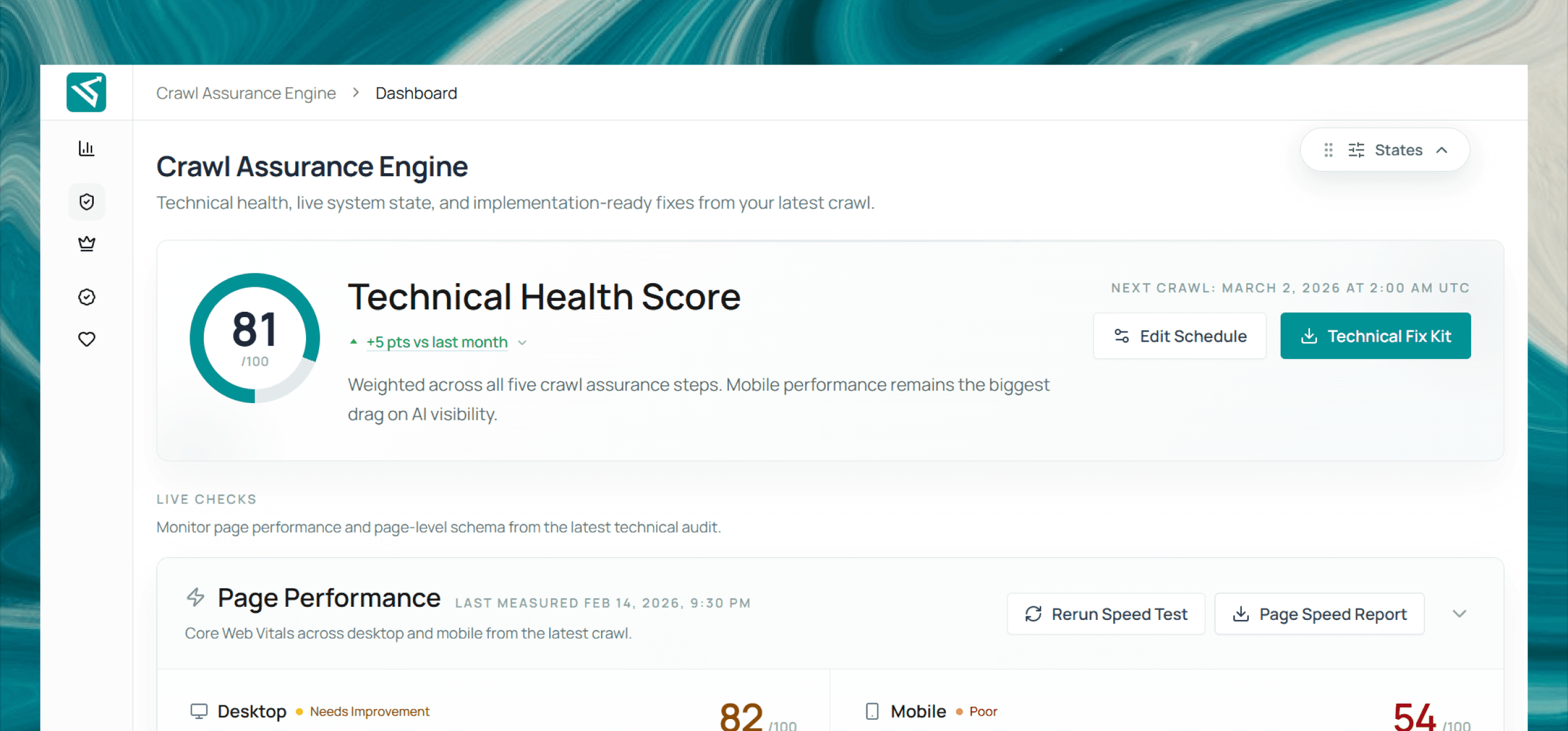 Crawl Assurance hero visual